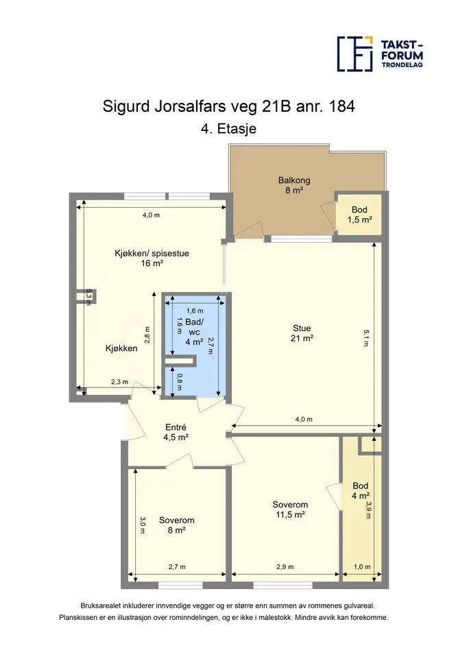 Lys og romslig 3-roms toppleilighet med solrik balkong og grønne fellesområder. God planløsning og sentral beliggenhet. photo 5