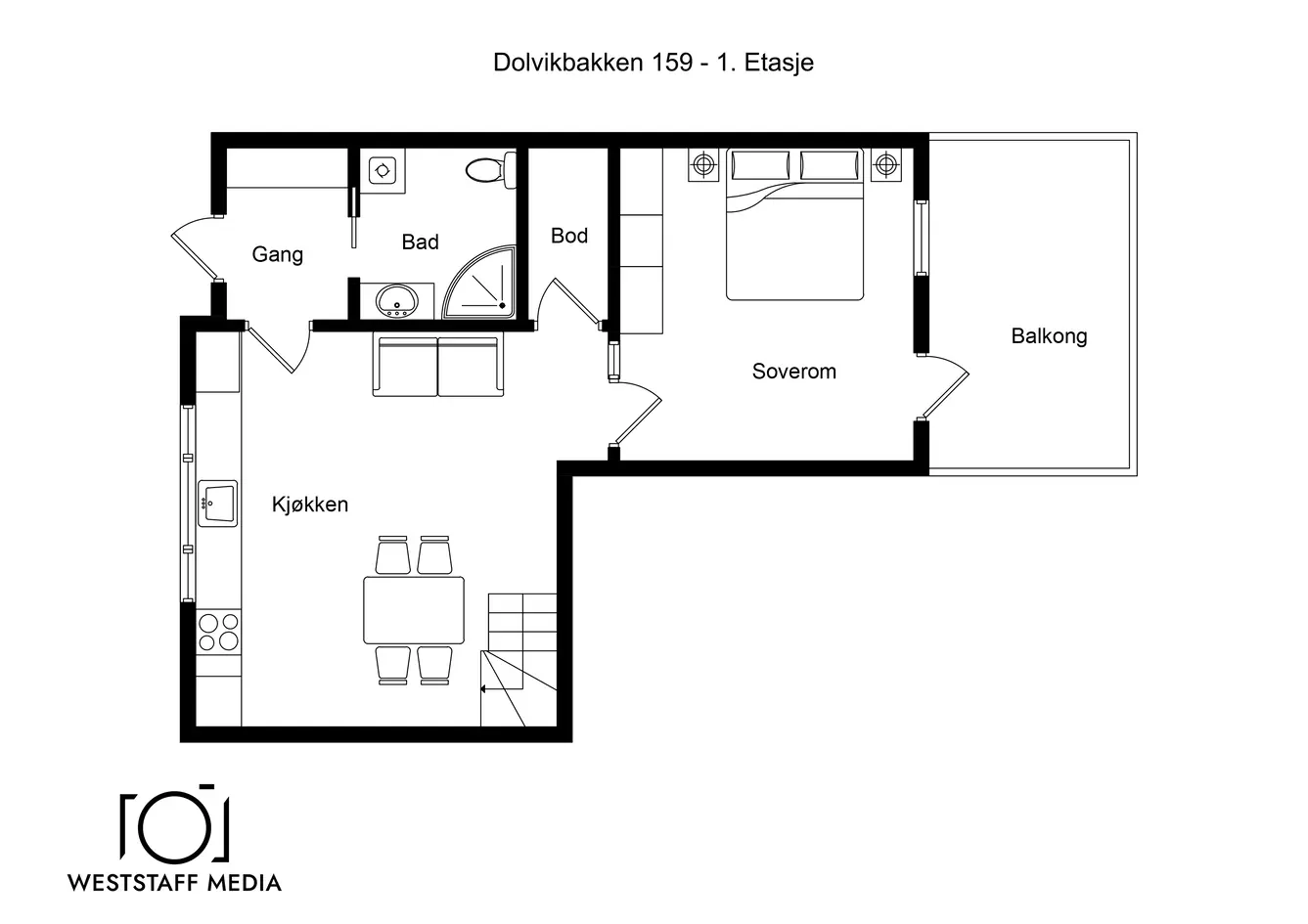 Flott 4-roms leilighet fra 2023 over to plan. To terrasser og fast garasjeplass. Sentralt og rolig område i Dolviken. IN photo 3