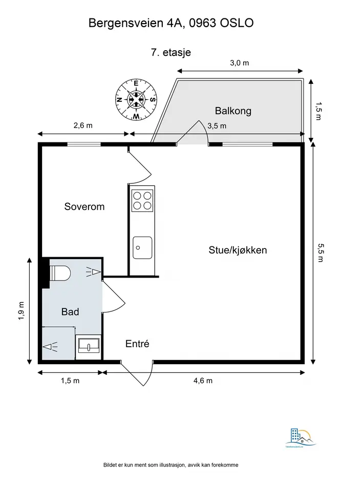 Lekker og arealeffektiv 2-roms | Fyring & VV inkl. | Grorud Senter i tøffelavstand | Balkong | Vaskemaskin på bad photo 3