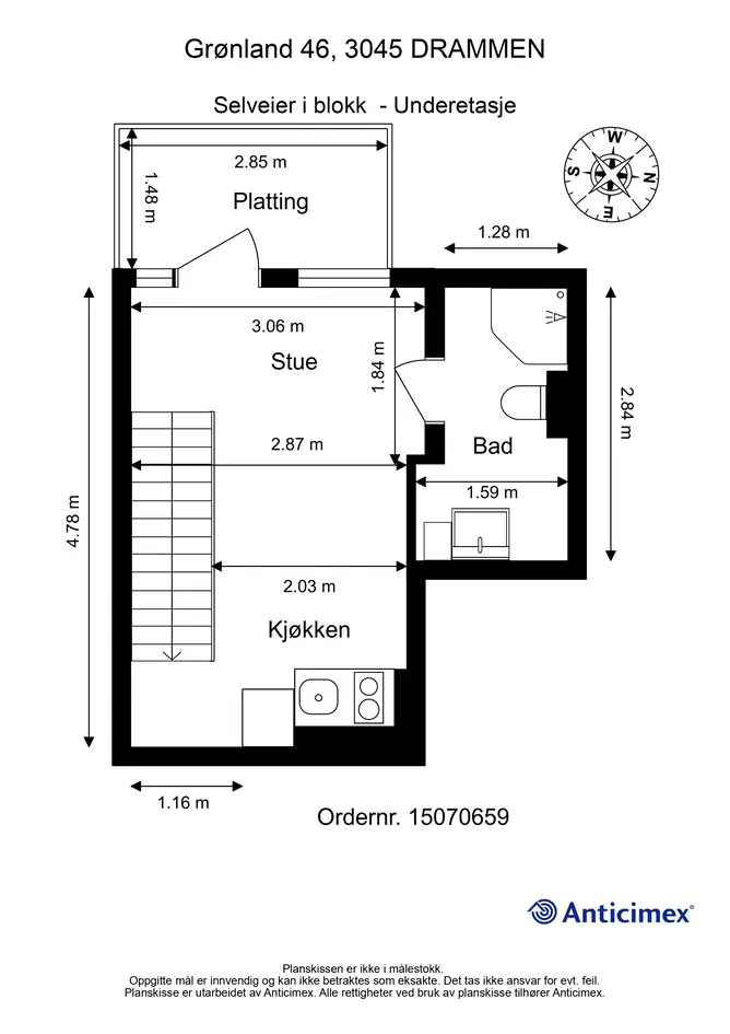 Flott studioleilighet med 2 etg i første rekke langs elva. Fjernvarme. Platting m/elveutsikt. Sentralt og pendlervennlig photo 4