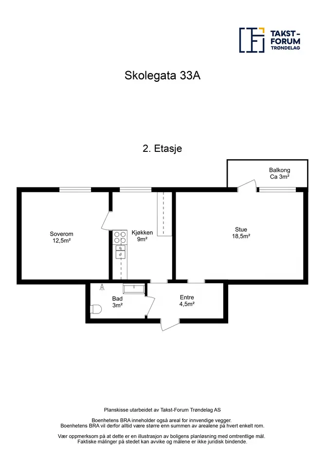 Sentrumsnær leilighet 2- roms andelsleilighet | Heis | Gode solforhold | Lave felleskostnader photo 3