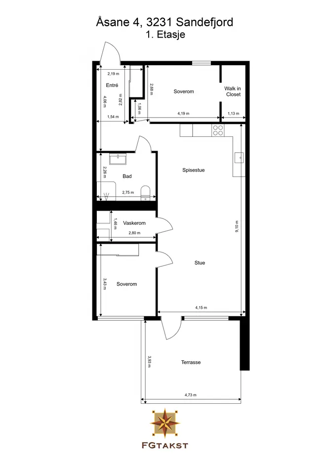 BUD INNKOMMET! Stilren 3-roms | Stor stue m/åpent kjøkken | Solrik uteplass m/utg. til terreng | Garasje | IN-ordning photo 5
