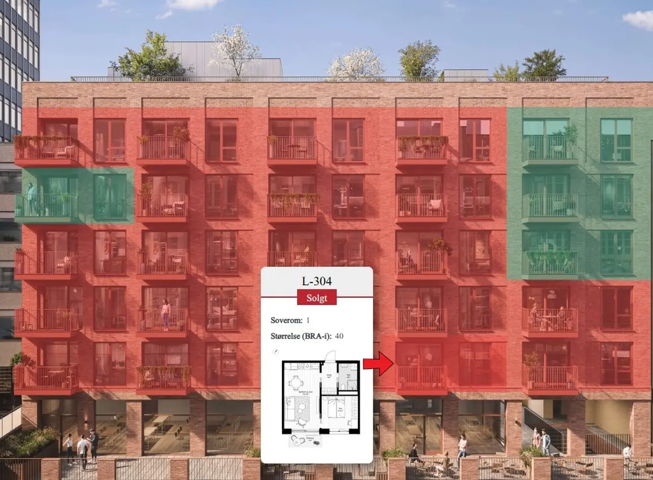 Ny 2-roms rett ved Slottsparken som nabo | Sørøstvendt balkong | Felles takterrasse | Heis | Innflytting 2027 photo 5