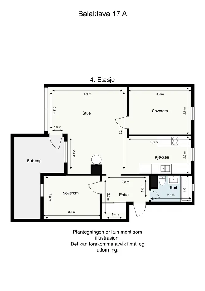 3-roms toppleilighet med flott utsikt og morgen-/formiddagssol på balkongen - Rolig og naturnært - Oppgraderingsbehov photo 5