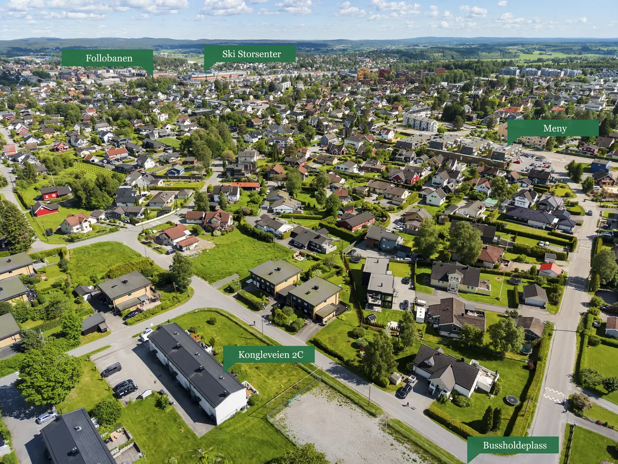 Lys og luftig 2-roms endeleilighet | Sydvendt terrasse på 23 kvm. | P-plass | Gangavstand til sentrum og Follobanen photo 5