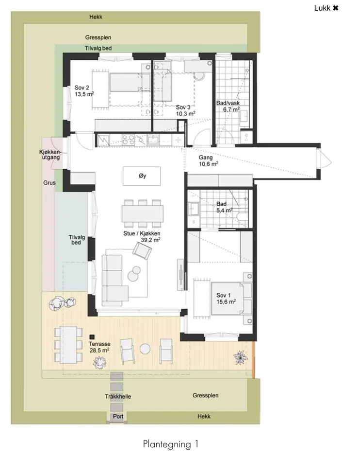 SALG AV KONTRAKT: Strøken, oppgradert 4-roms med markterrasse & hage - 2 Garasjeplasser - Tilvalg -Attraktiv beliggenhet photo 3