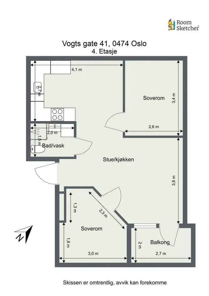 Gjennomgående 3-roms loftsleilighet med sentral beliggenhet | Takterrasse | Kjøkken 2023 | Ingen dokavgift & forkjøp photo 4