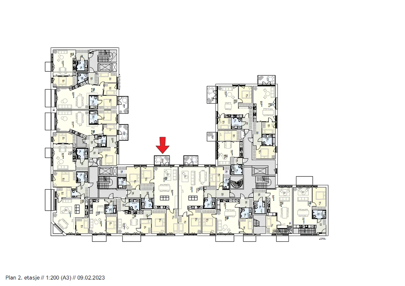 Rålekker 4-roms med balkong inn mot bakgård. Oppgradert standard. Stor stue på 42 m². 2 bad. Lav dok.avg. Ferdig Q4 26 photo 4