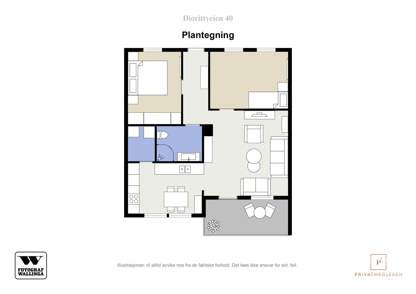 Tiltalende 3-roms andelsleilighet med sosial planløsning - Balkong - Gasspeis - Parkering - Kort vei til marka photo 3