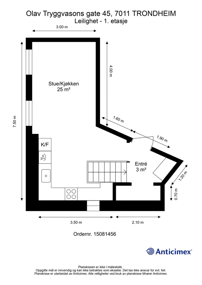 Lys og moderne 2-roms over to plan | Oppgradert i 2023 | Lave felleskostnader | Midt i Trondheim sentrum photo 4