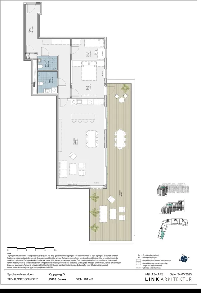 Eksklusiv 3-roms m/54 kvm syd/vestvendt terrasse & fjordutsikt | Heis | 2 garasjeplasser i tillegg photo 4