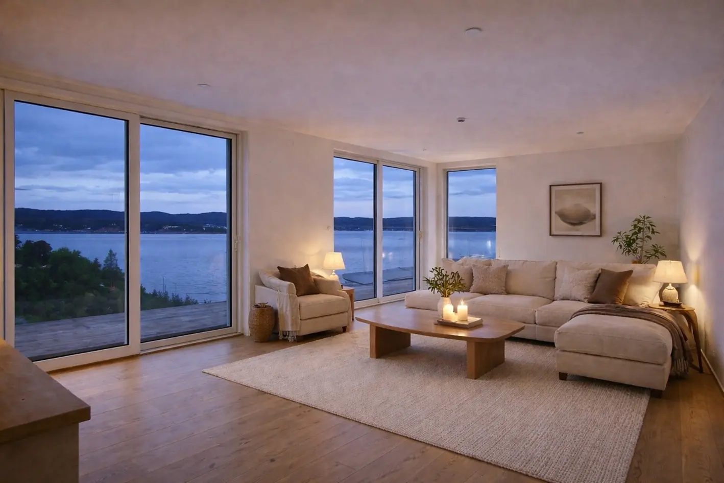 Eksklusiv 3-roms m/54 kvm syd/vestvendt terrasse & fjordutsikt | Heis | 2 garasjeplasser i tillegg photo 2