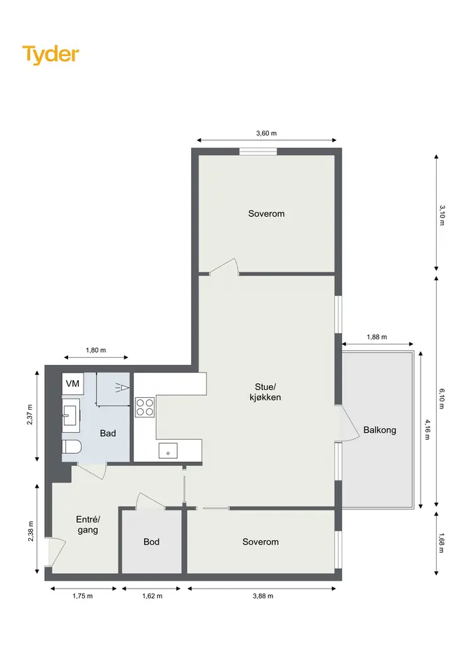 Apartment in Oslo, Kværnerbyen, Gamle Oslo - View 3