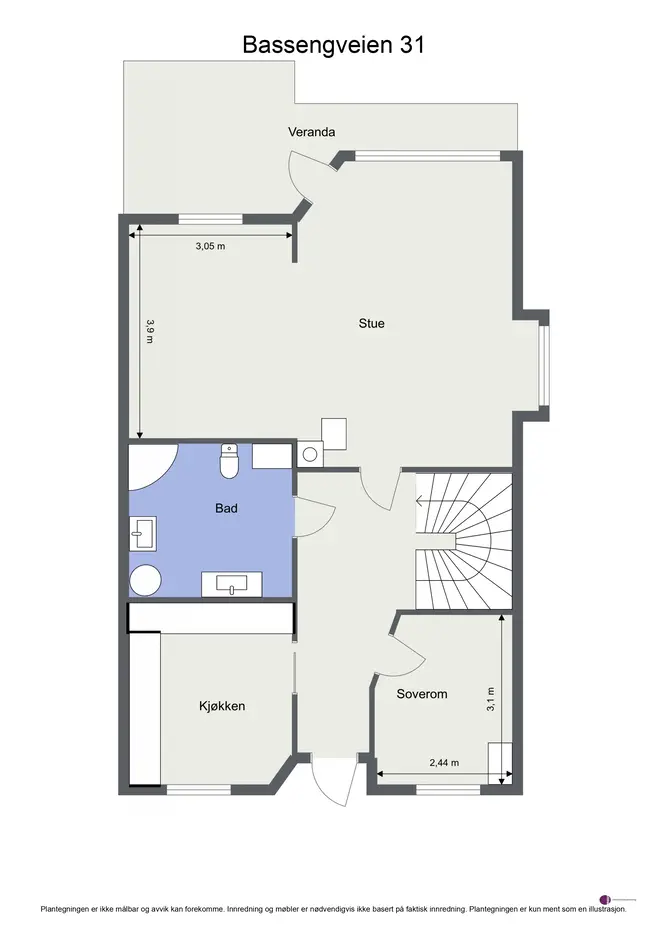 Lys og romslig selveier endeleilighet o/2 plan - Veranda, balkong og garasje - Nærhet til bhg, skole og fine turområder photo 5