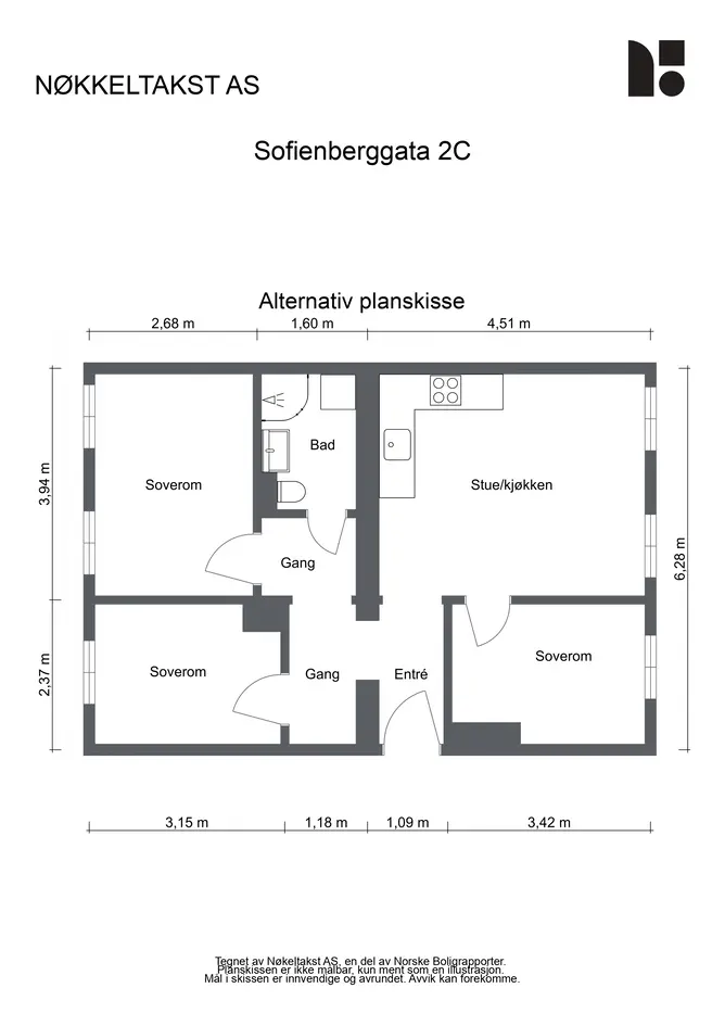 Sjarmerende 3(4)-roms rett ved Olaf Ryes plass | Peis | 2,80 m takhøyde | Stor, frodig bakgård | Ingen dokumentavgift! photo 5