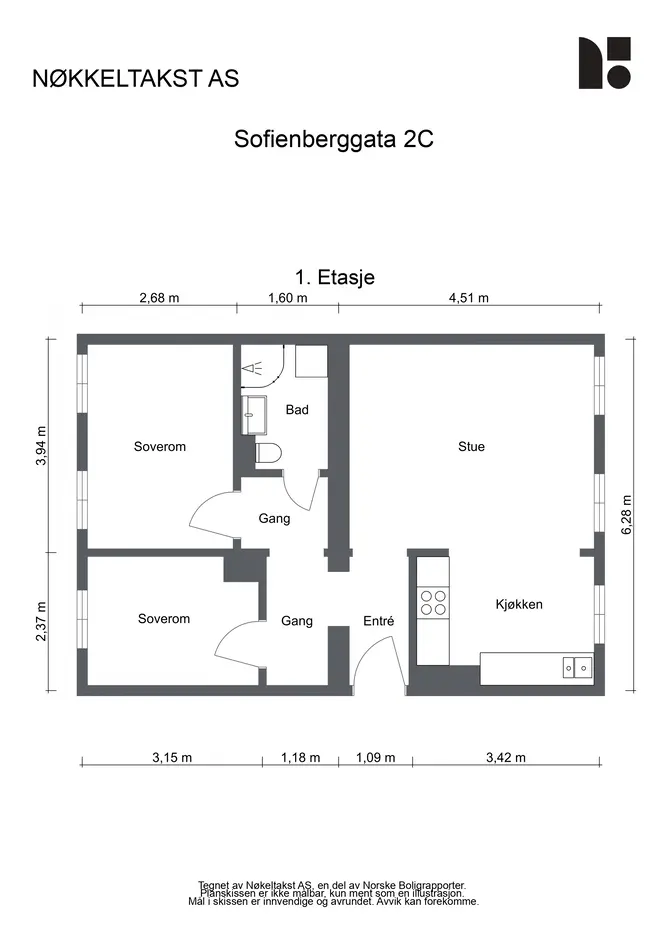 Sjarmerende 3(4)-roms rett ved Olaf Ryes plass | Peis | 2,80 m takhøyde | Stor, frodig bakgård | Ingen dokumentavgift! photo 4