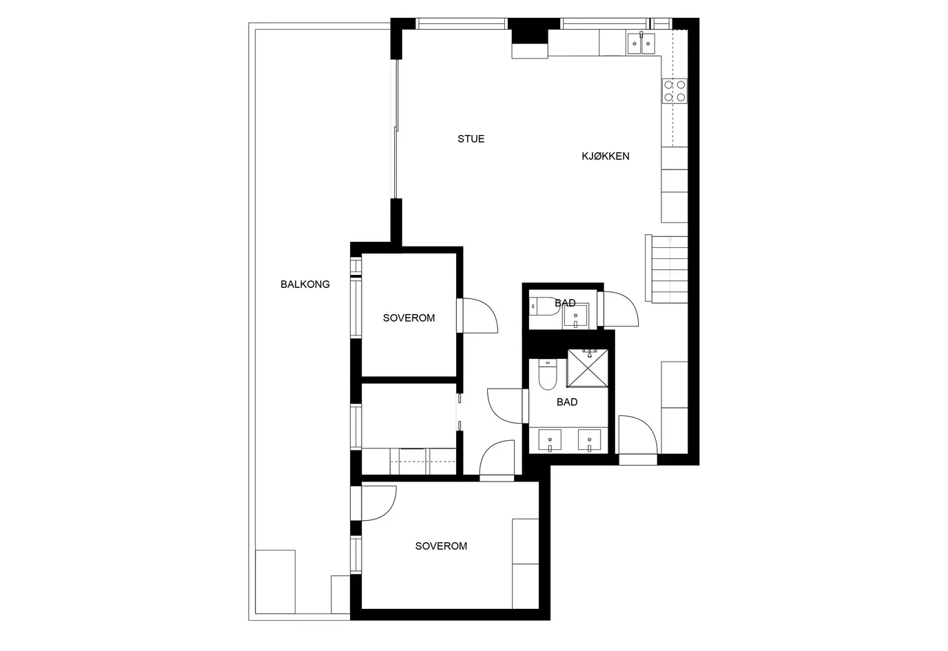 Strøken topp/hjørne leilighet med nydelig utsikt, midt i byen! Ca. 85m2 private terrasser. Garasjeplass inkludert. photo 5