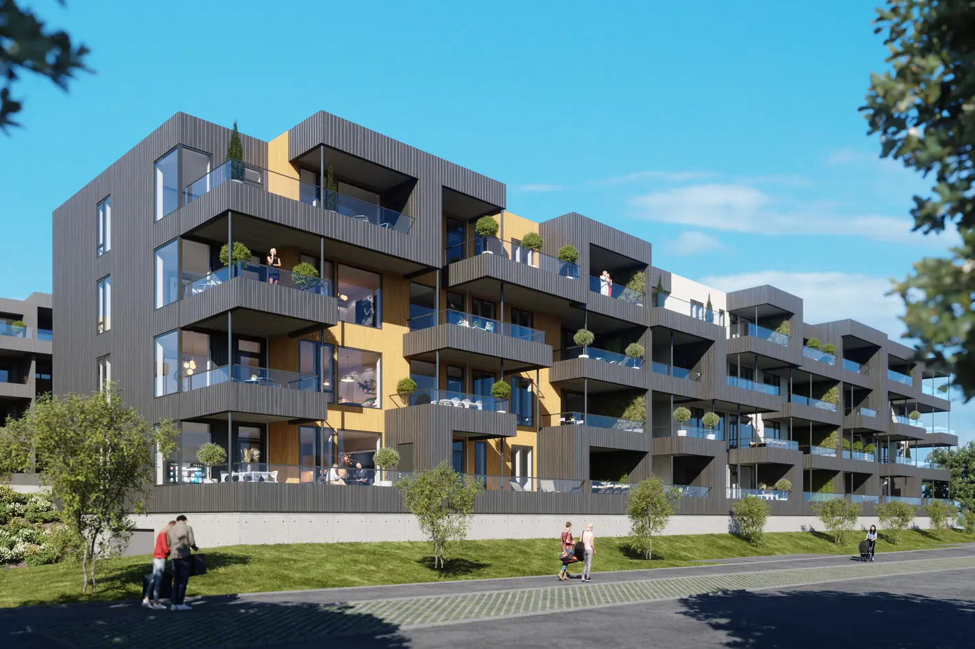 UNDER OPPFØRING - Lyst og luftig med romslige, solrike balkonger og uteplasser - 2 sov i alle leiligheter - Parkering i lukket anlegg - photo 2
