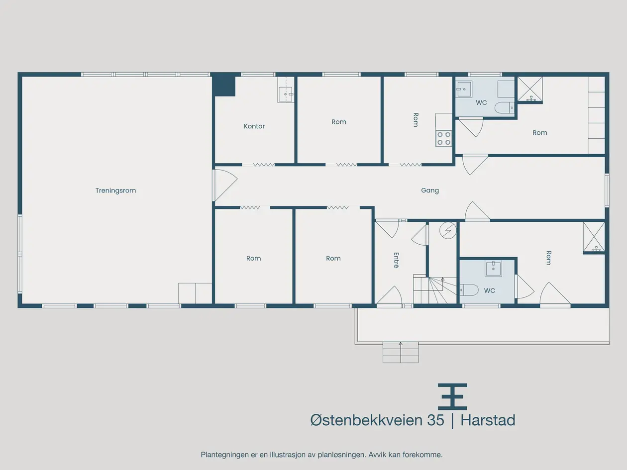 Kombinasjonseiendom i Blåbærhaugen med kontorer og 2-roms leilighet | Gode utleiemuligheter | Kun 3 km unna sentrum - Bilde 4