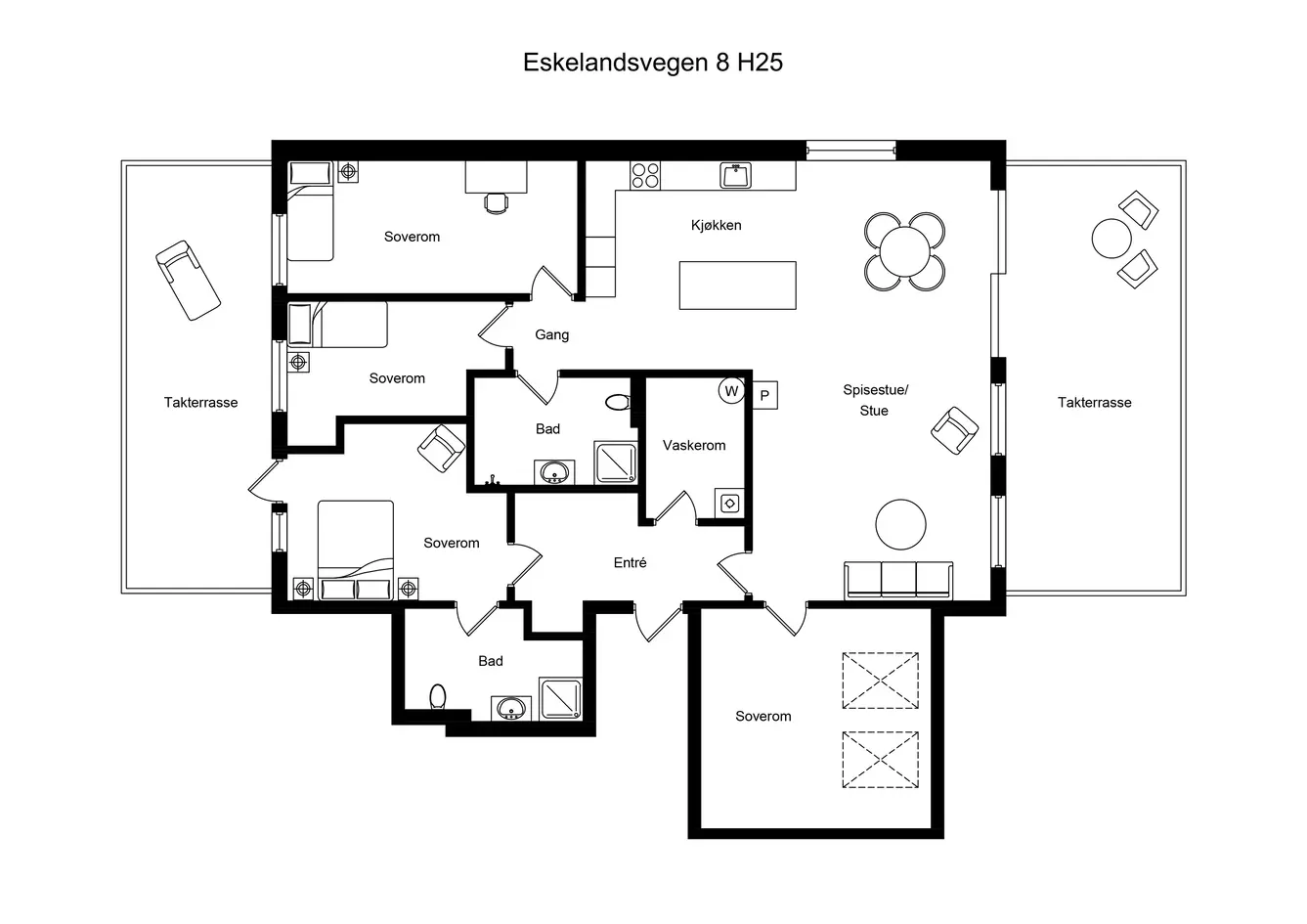 Moderne 5-roms toppleilighet med meget gode kvaliteter og høy standard. Rolig område med kort vei til sentrum. photo 3