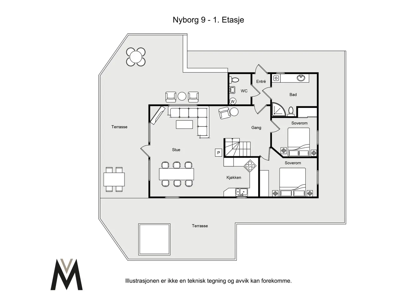 Onarheim | Hytte over to plan med naust, brygge og fantastisk fjordutsikt. Solrike uteområder og gode turmuligheter - View 5