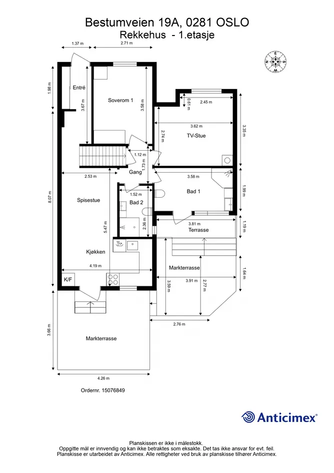 Innholdsrikt enderekkehus over tre plan | Usjenert hage og stor terrasse | Sentralt | Garasje | Moderniseringsbehov photo 4