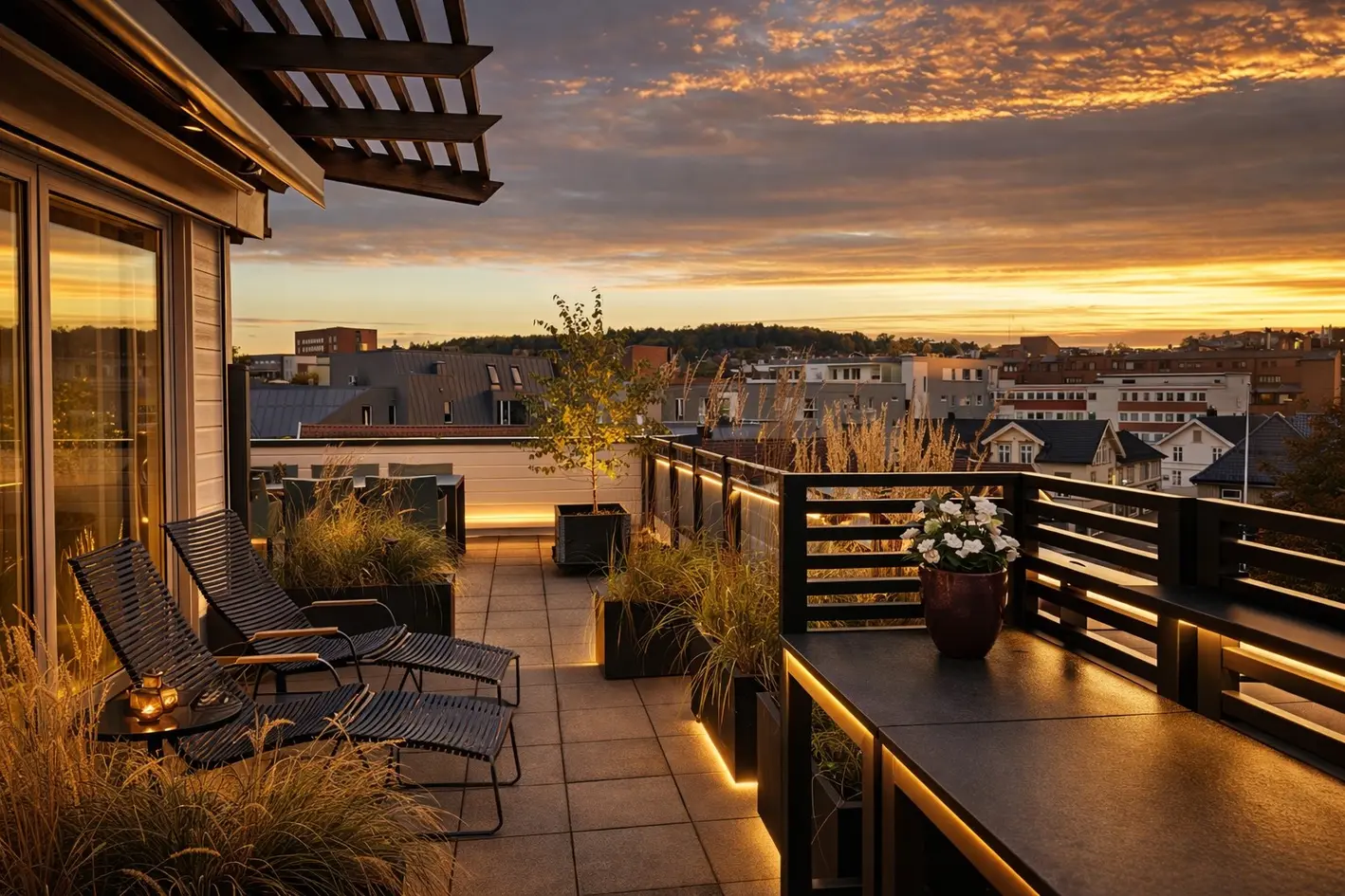 Fantastisk og innholdsrik selveierleilighet i 4.etasje med 100 kvm privat terrasse! Sol fra morgen til kveld.  photo 3