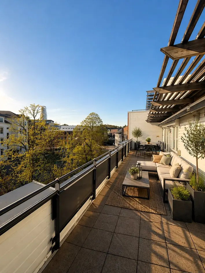 Fantastisk og innholdsrik selveierleilighet i 4.etasje med 100 kvm privat terrasse! Sol fra morgen til kveld.  photo 5