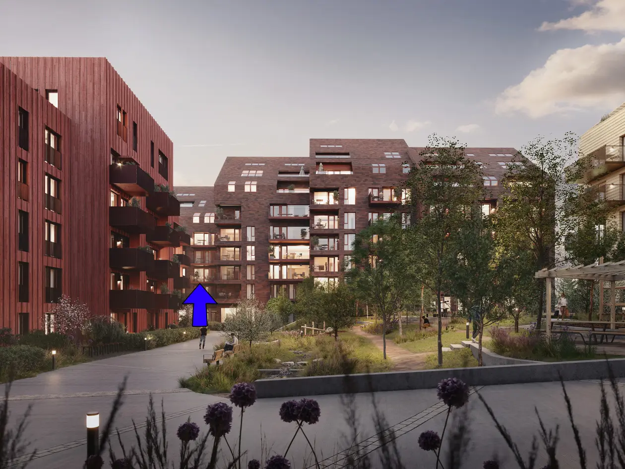 Salg av kontraktsposisjon | Flott 2-roms høyt i 3.etasje med sydvestvendt balkong på 8 kvm |
