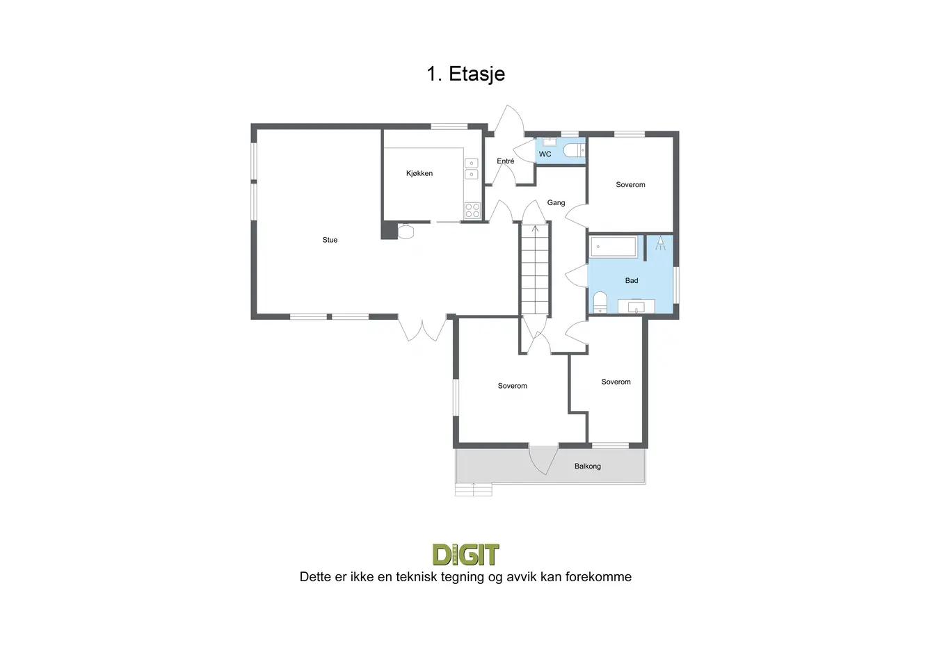 Stor familiebolig med 5 soverom | 257 m² BRA-i | Dobbelgarasje | 103 m² kjeller med stort potensial | 150 m til tog photo 4