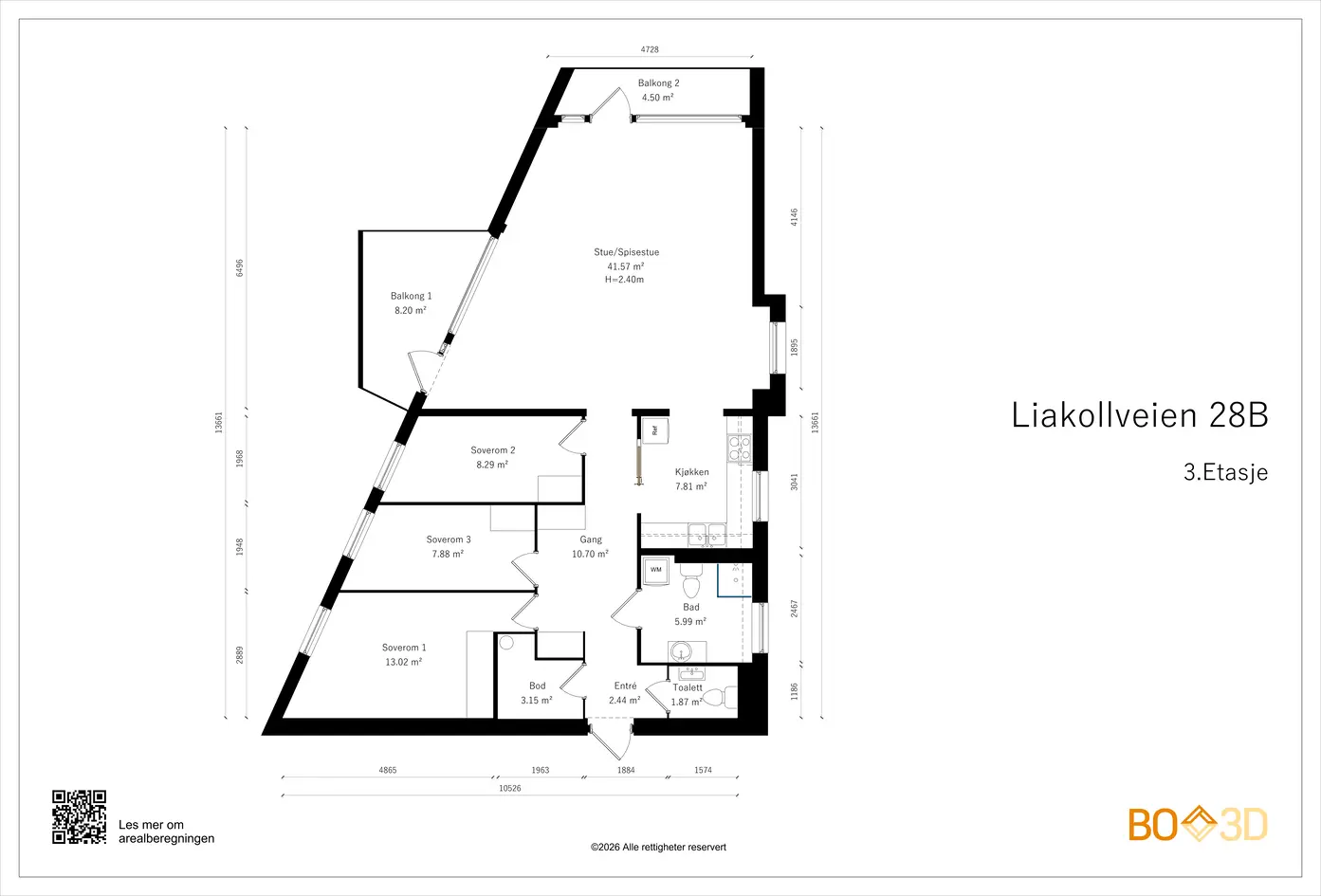 Pen 4-roms topp/endeleilighet med 2 balkonger | Utsikt mot grøntområder | 2 garasjeplasser, én lader | Flotte solforhold - View 5