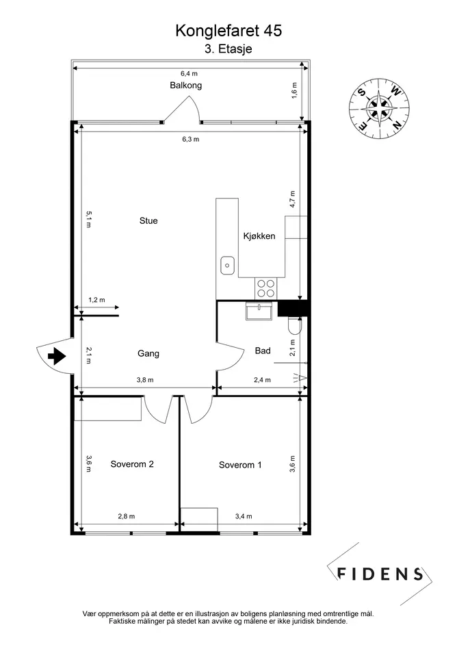 Leilighet – hønefoss - Bilde 3