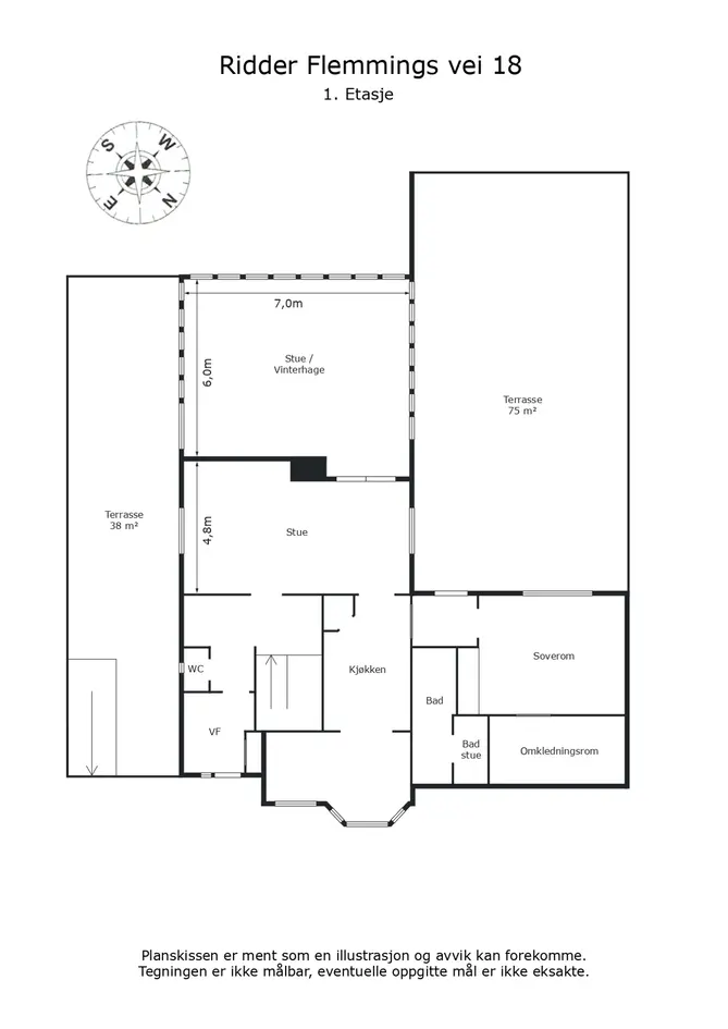 Stor innbydende generasjonsbolig, 5 sov, 2 innganger, tinglyst båtplass, solrik uteplass, stille og sjarmerende blindvei photo 5