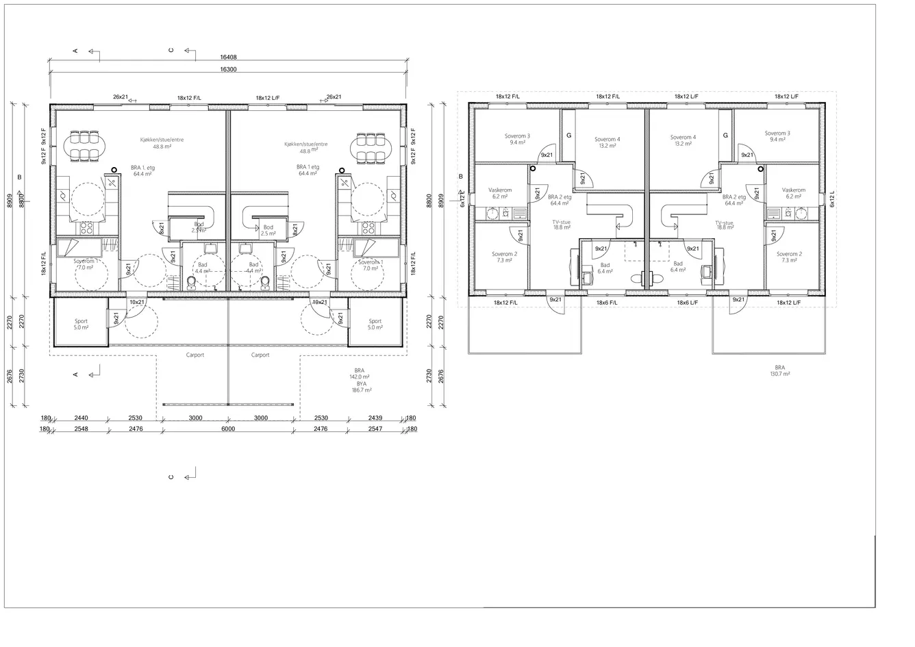 1 solgt! Solrik, moderne & familievennlig tomannsbolig. 2 stuer, 4 sov, 2 bad, balkong & carport. Est. ferdig okt. 2026 photo 3