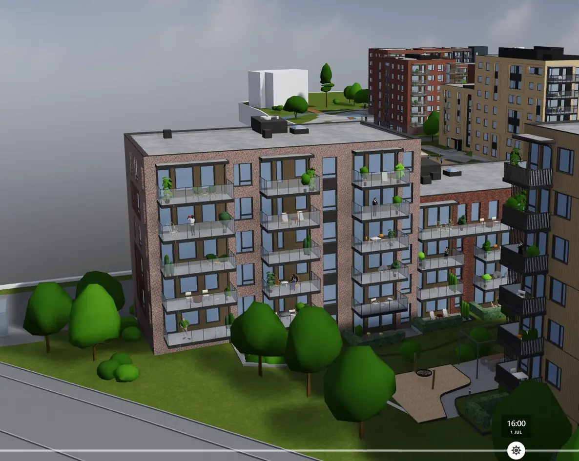 Ny 3-roms i 4. etasje med vestvendt balkong på 9 m². Påkostet. Garasjeplass. Lav dok. avg. Est. ferdig mars - mai 2027 - Bilde 6