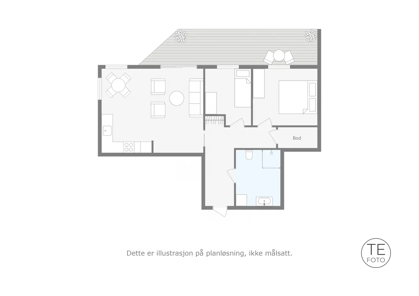 Moderne 3-roms hjørneleillighet (2023) med gjennomgående god standard -Stor altan på 17m² -Kort vei til "alt" -Bør sees - Flere