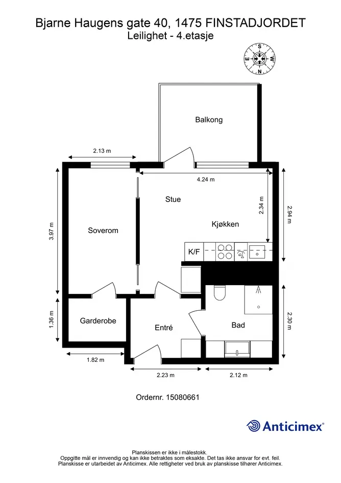 Pen og nyere 2-roms fra 2021 med balkong på 8 m² | Vannbåren gulvvarme | Garasjeplass m/ el-lader | Sentralt ved Triaden photo 3