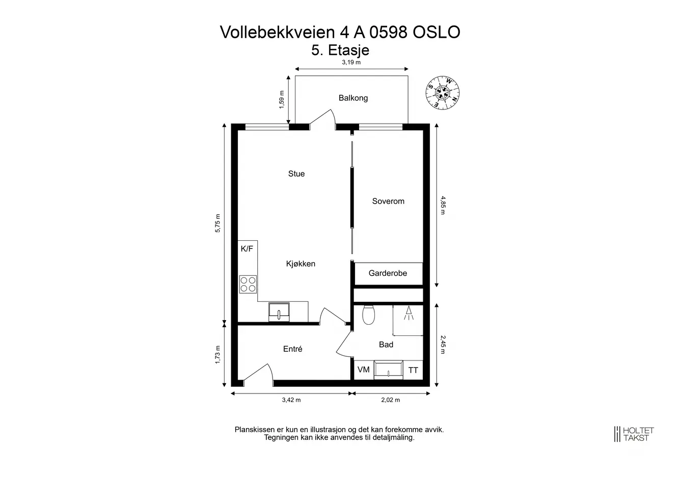 Lekker, nyere 2-roms- vestvendt, solrik balkong- A-konto fyring og v.v inkl- heis-felles takterrasse- IN-ordning! photo 5