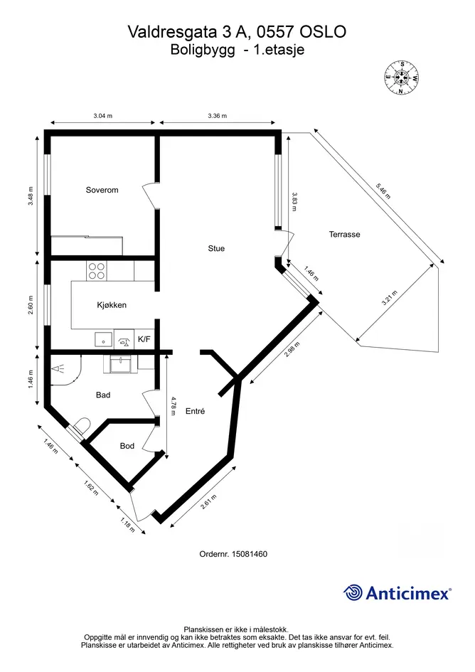 Leilighet – Oslo, Dælenenga, Grünerløkka - Bilde 2