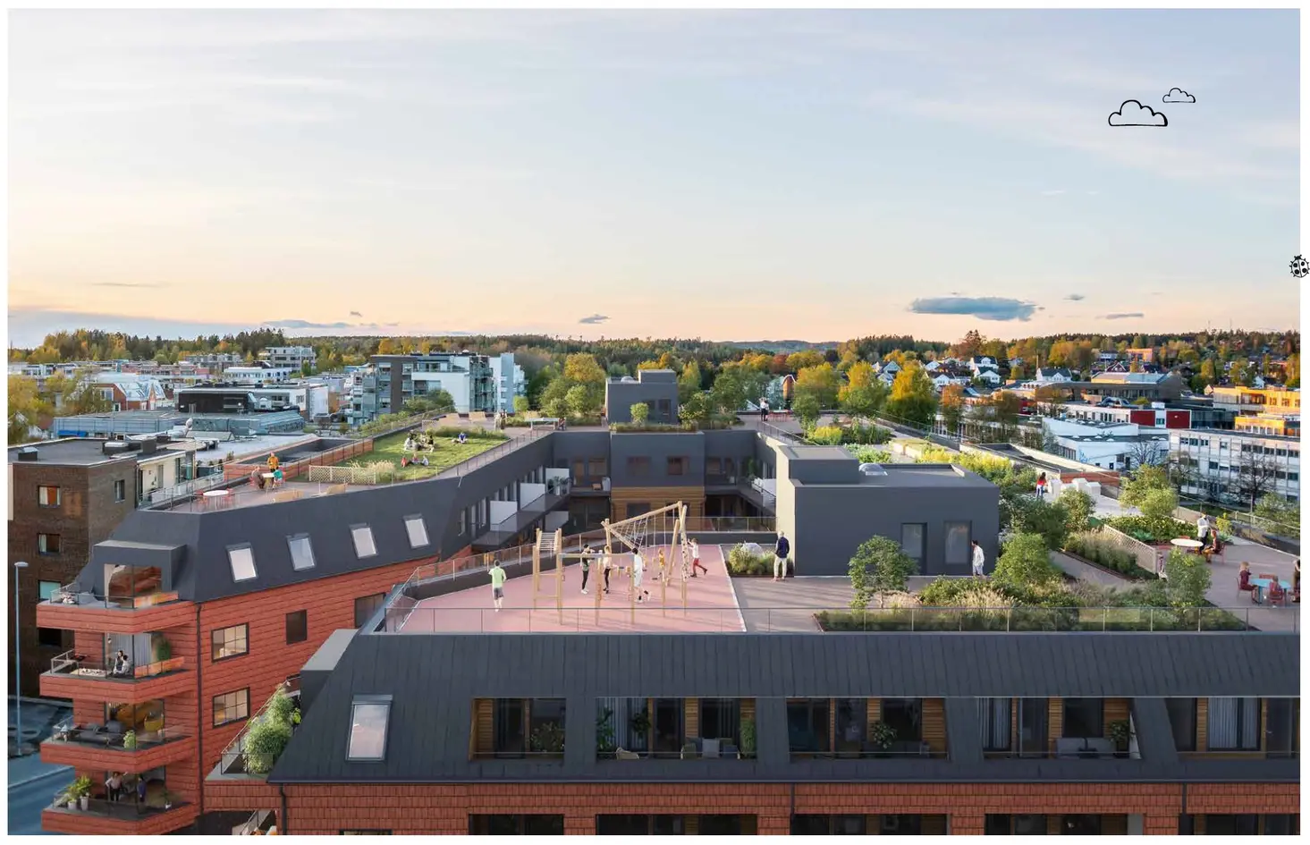 Nye leiligheter midt i Ås sentrum - 2 min til togstasjon med 17 min fra Oslo S - Bygging pågår - Innflytting våren 2026