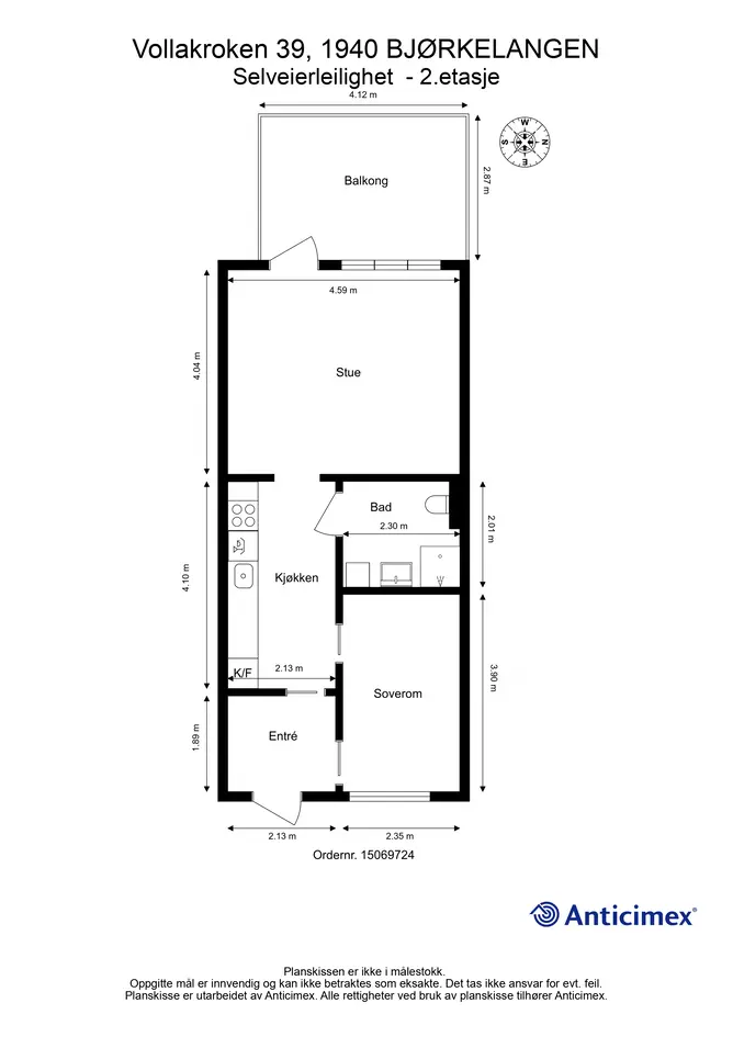 Arealeffektiv hjørneleilighet med god standard| Vestvendt balkong på 12 m² | Carport| Supert førstegangskjøp! photo 3