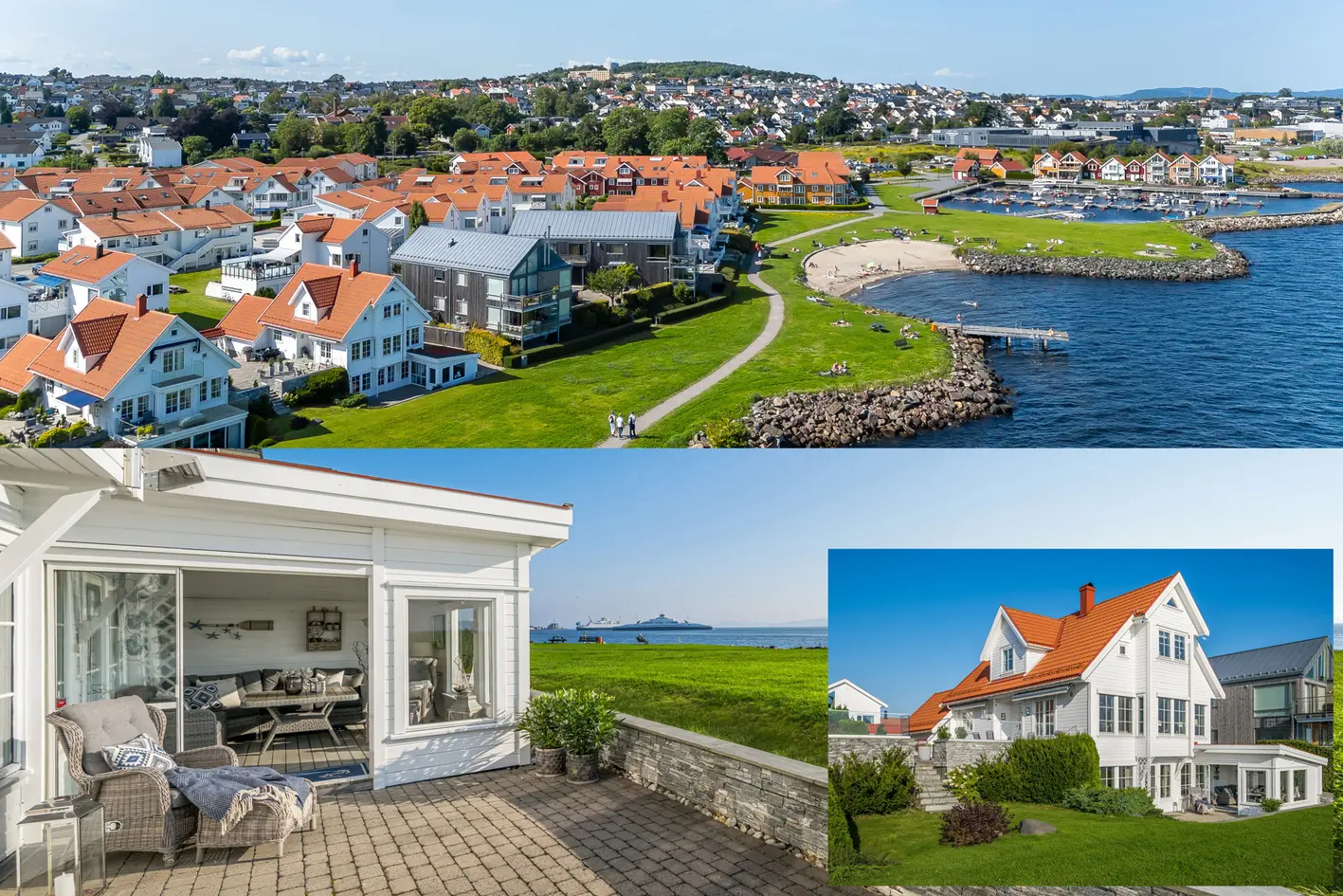 VISN. SØNDAG: Sjelden førstelinjeeiendom i Strandparken med panoramautsikt over Oslofjorden - ingen boplikt
