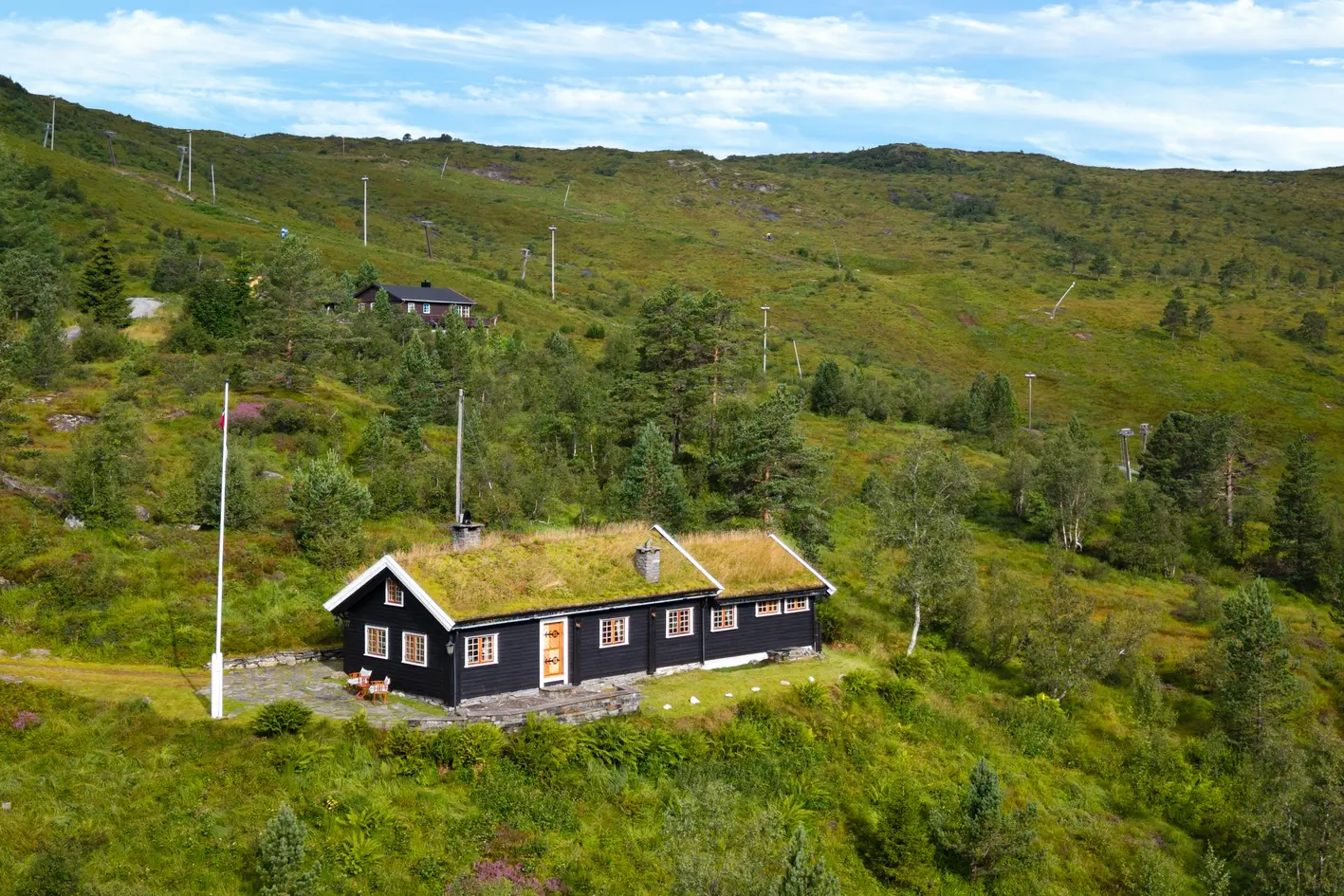 KVAMSKOGEN | Attraktiv og velholdt hytte i Mødalen - Furedalen| Panoramautsikt. Ski-in/ski-out og gode solforhold