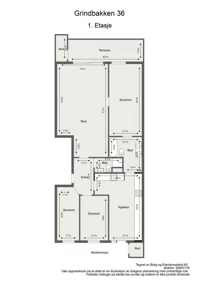 Lekker 4-roms med solrik terrasse og tilgang til hage | Garasjeplass m/lader | Kjøkken fra 2025 | Nær marka | Trappefri photo 3