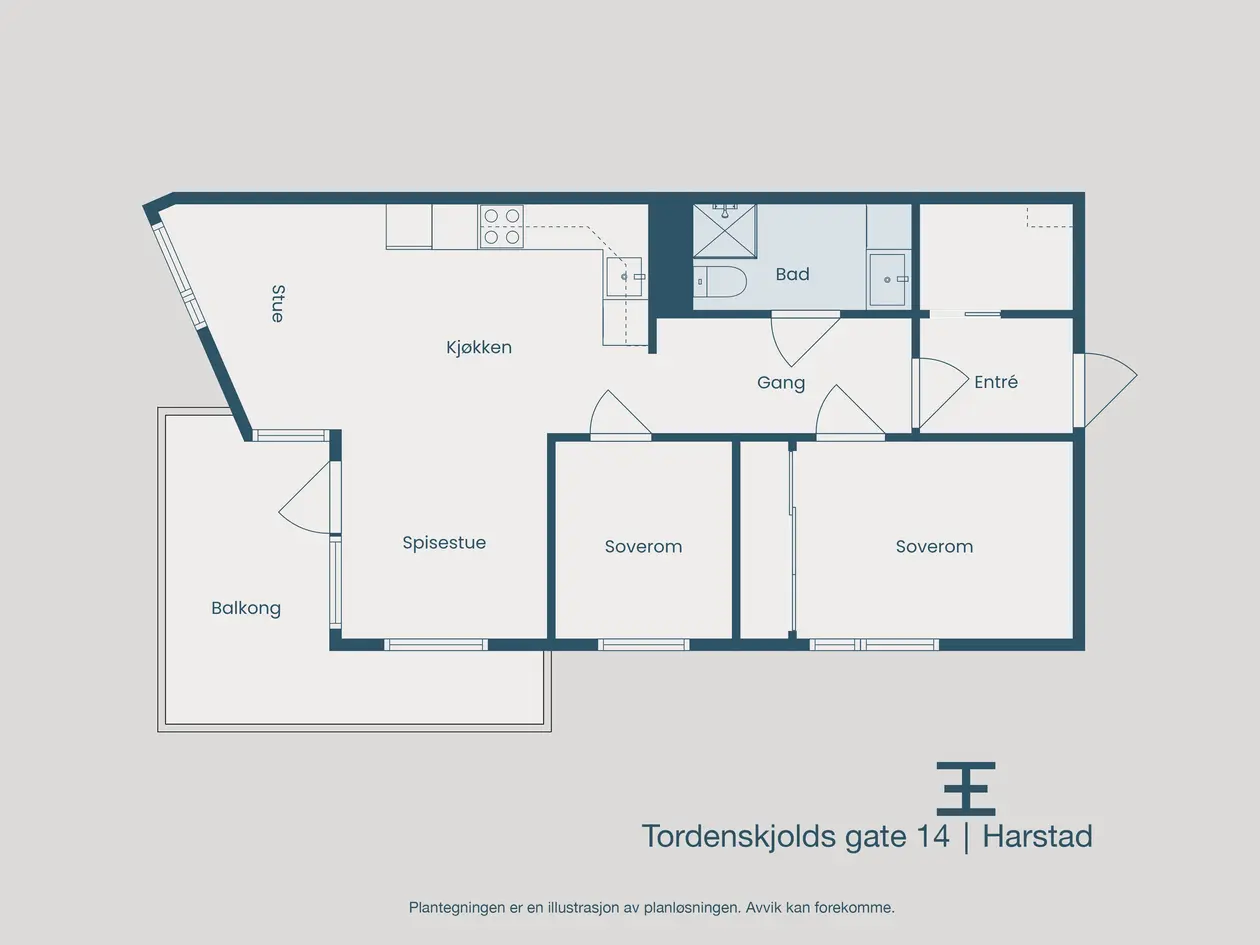Moderne 3-roms leilighet | Sentrumsnært | Garasje | Innglasset balkong, sportsbod og felles takterrasse | Heis photo 3