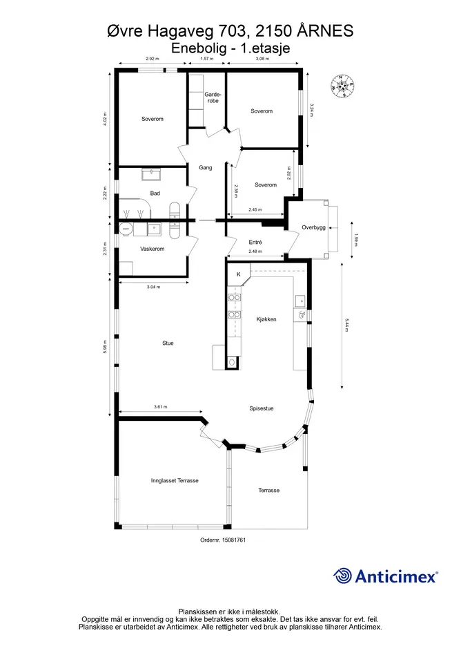 Landlig, oppgradert enebolig på ett plan | Stor garasje m/ loft og elbillader | Jordvarme og innglasset utestue photo 4