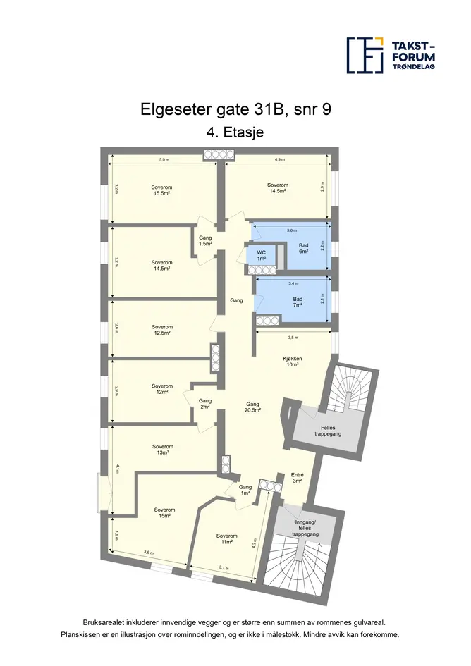 Stor selveierleilighet |Perfekt for utleie| 2 bad | Kort vei til NTNU Gløshaugen og Handelshøyskolen BI photo 4