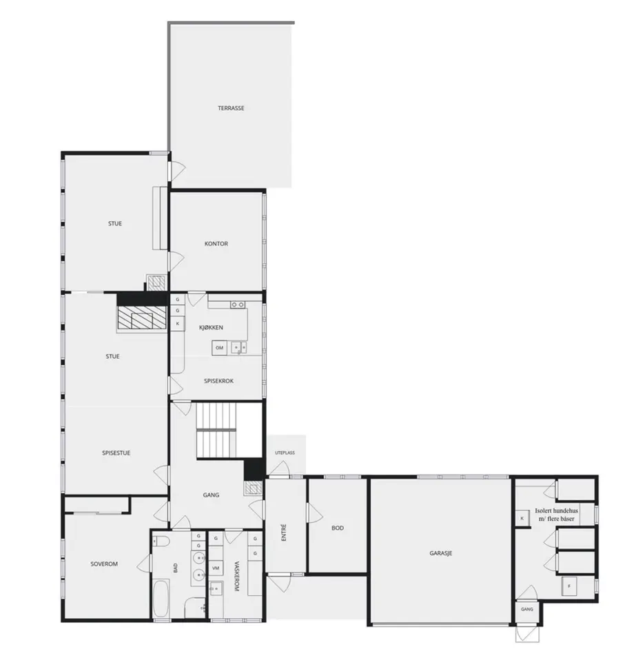 Landlig drøm! Arkitekttegnet og innholdsrik bolig over 3 etasjer med nydelig tomt, 6 soverom, 3 stuer og dobbel garasje! photo 3