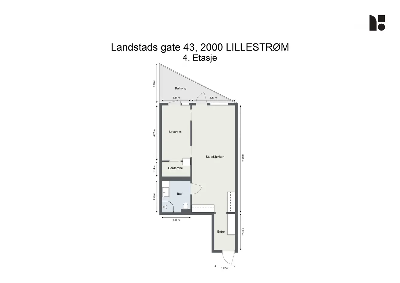 Lekker og moderne 2-roms selveier fra 2021 med solrik innglasset balkong! Flott, felles takterrasse - Nydelig utsikt photo 3