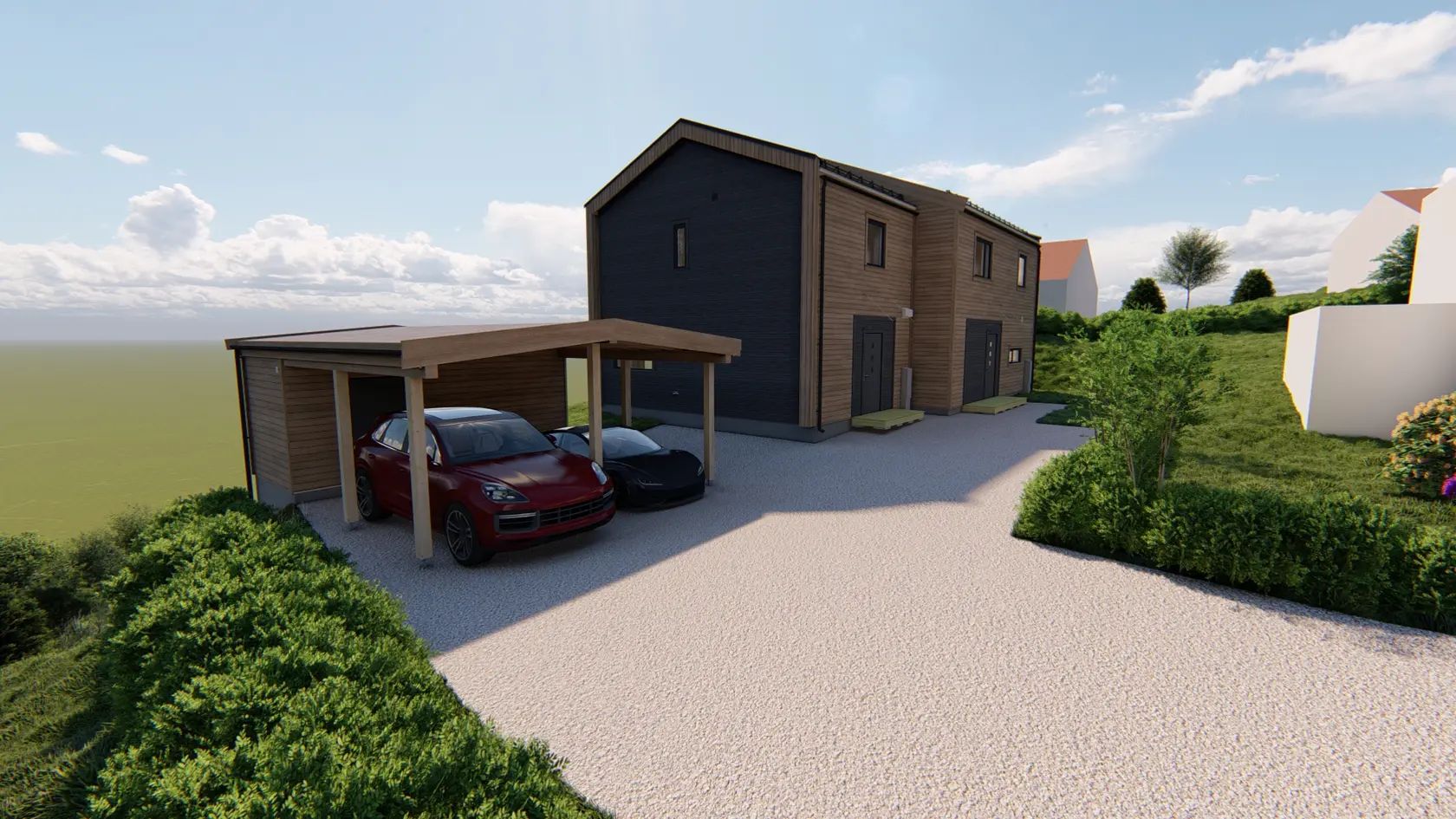 1 av 2 SOLGT | Nye boliger ferdige til sommeren | Innerst i blindvei | Solrike hager | Carport | Meget sentralt! photo 5